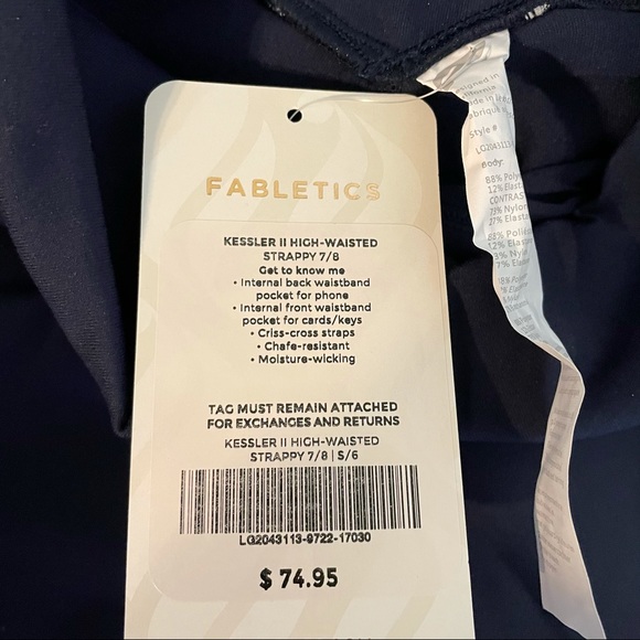 NWT Fabletics Kessler High Waisted Strappy Legging - Picture 6 of 7